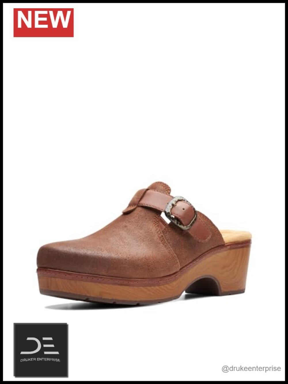 Clarks Women's Paizlee Nora Buckle Closure Platform Heel Mules